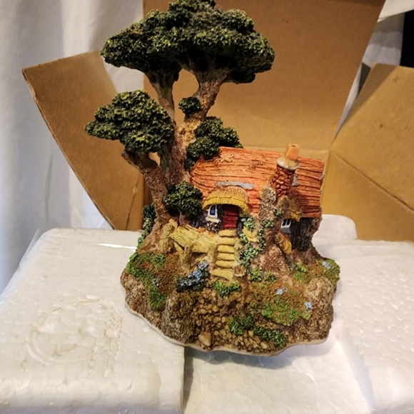 Vtg Woodly Wise The Moss Wood Hollow  Storybook Fairy Tree House COA NEW IN BOX - Picture 2 of 9